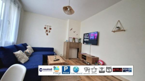 Appartement à 300 m de la plage de Le Portel , Place de parking privée, Eau douce, Netflix, Primes Vidéo, Wifi haut débit, rez-de-chaussée